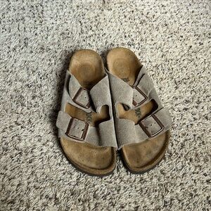 size 38 taupe birkenstock Arizona sandal